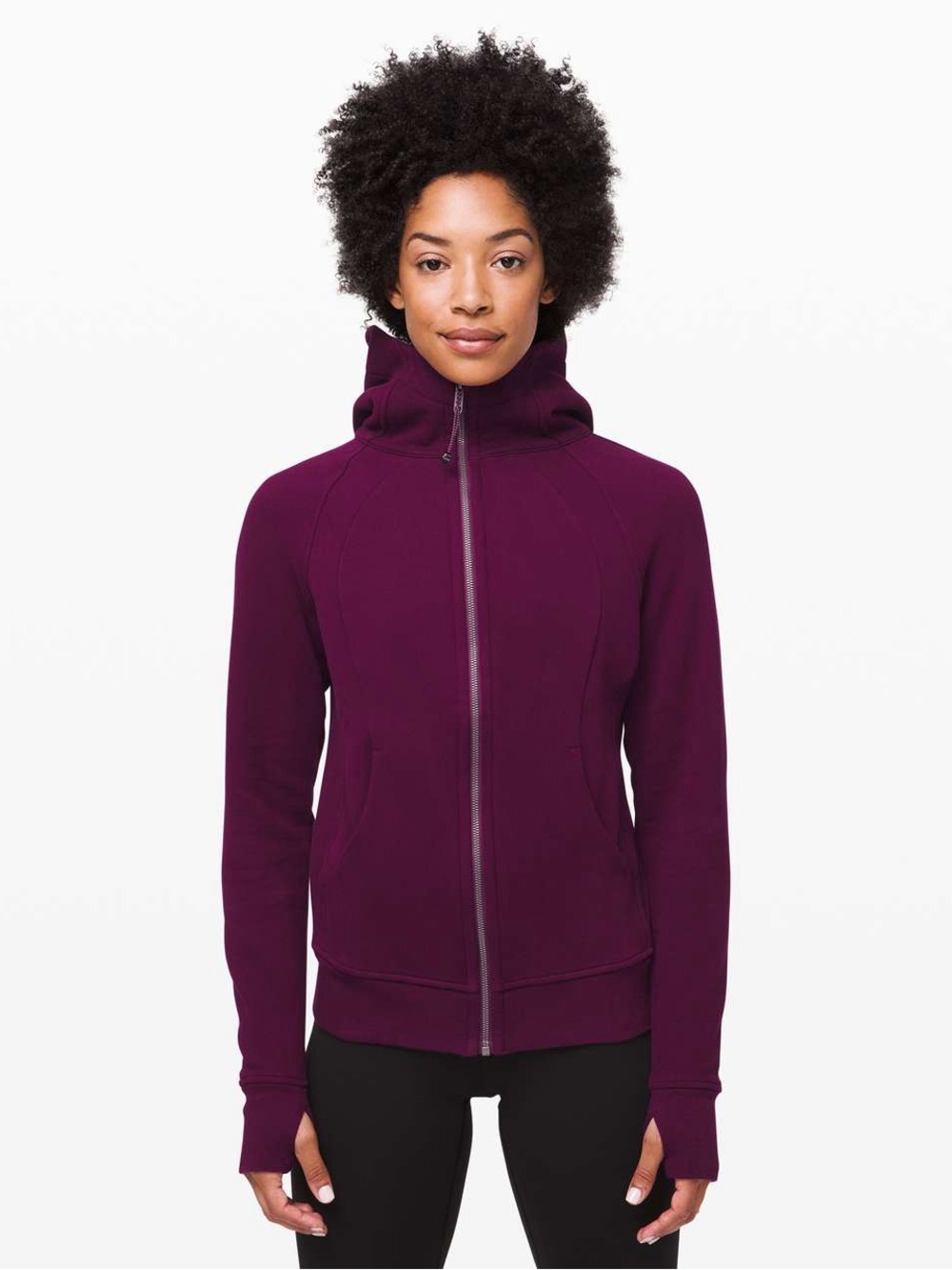 lululemon scuba light cotton fleece hoodie in marvel purple